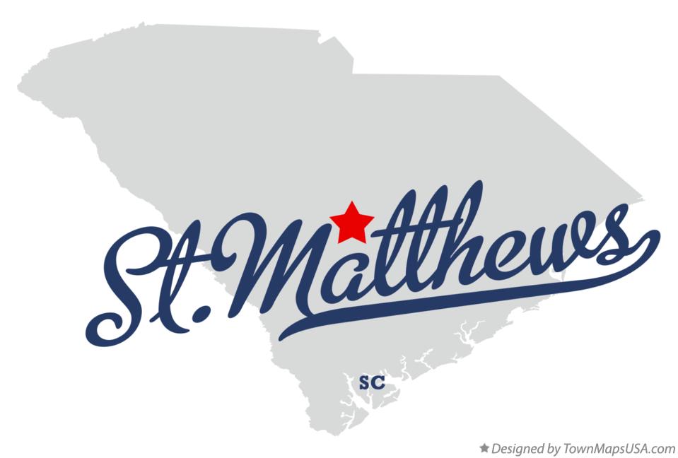 Map of St.Matthews South Carolina SC
