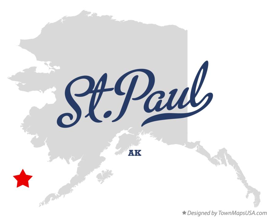 Map of St.Paul Alaska AK
