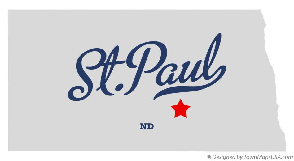 Map of St.Paul North Dakota ND
