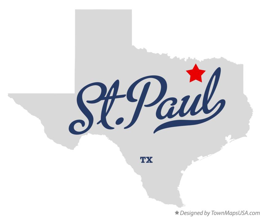Map of St.Paul Texas TX