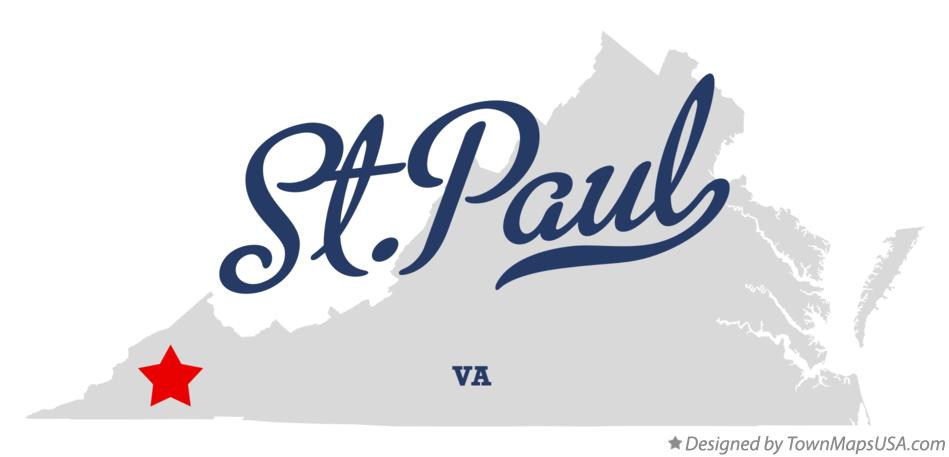 Map of St.Paul Virginia VA