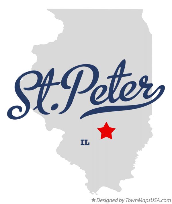 Map of St.Peter Illinois IL