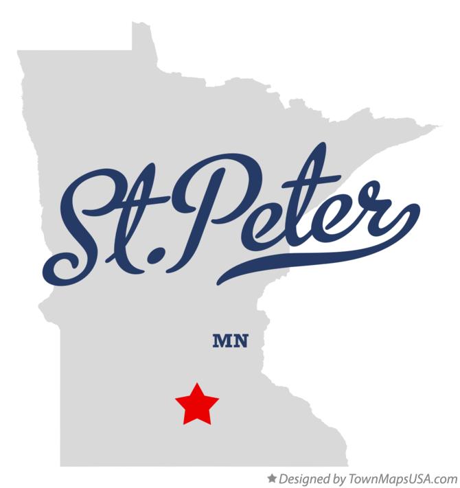 Map of St.Peter Minnesota MN