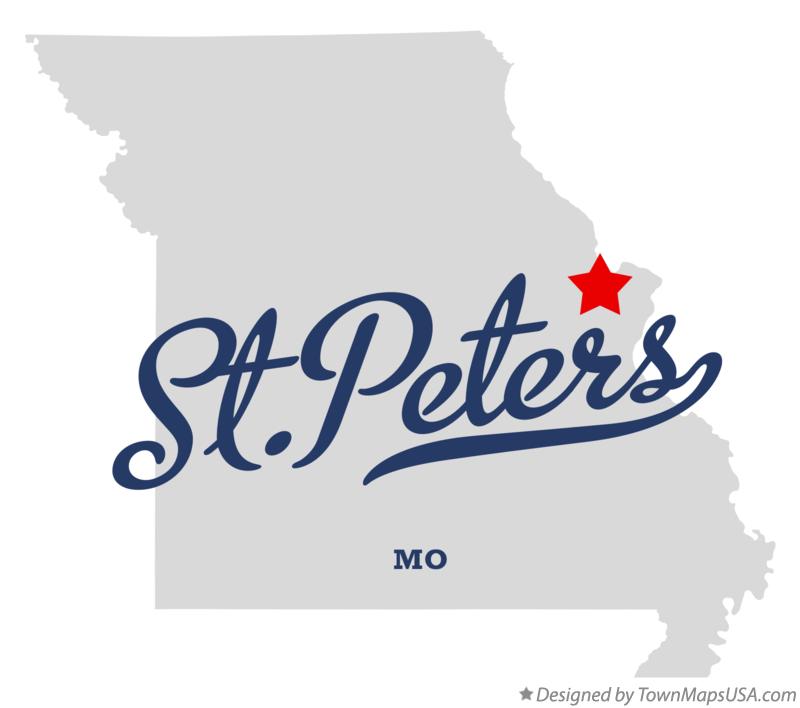 Map of St.Peters Missouri MO