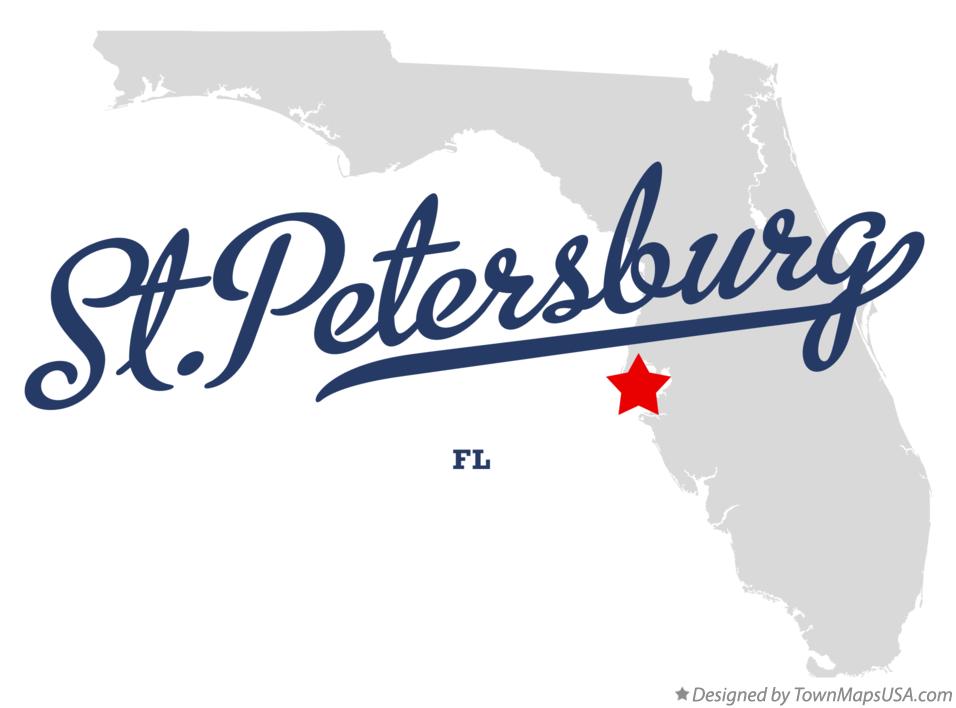 Map of St.Petersburg Florida FL