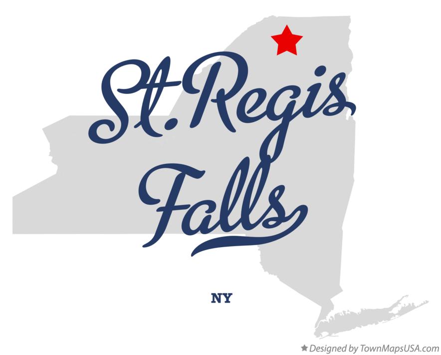 Map of St.Regis Falls New York NY