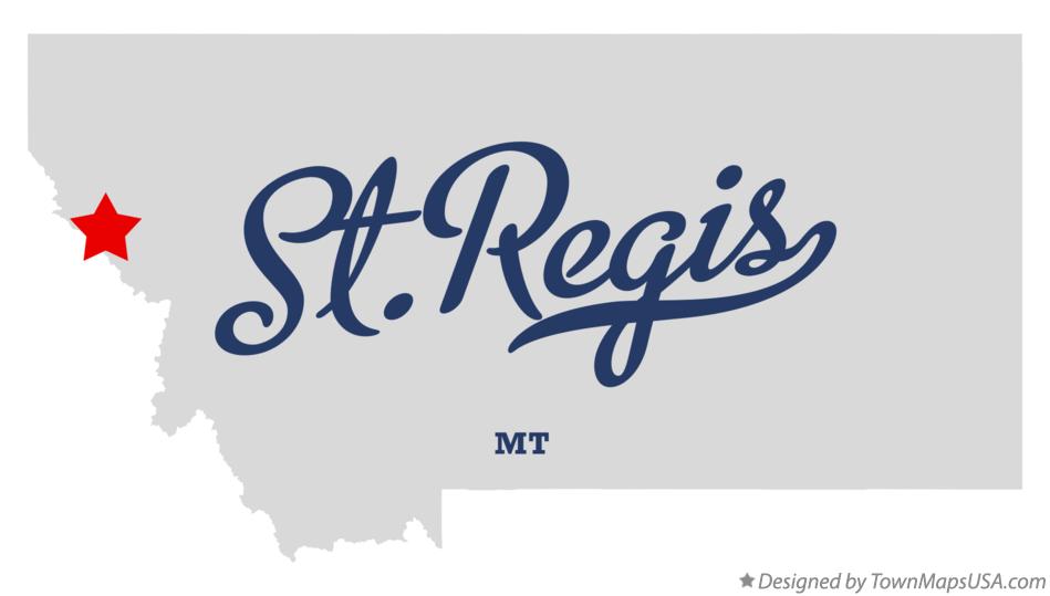 Map of St.Regis Montana MT