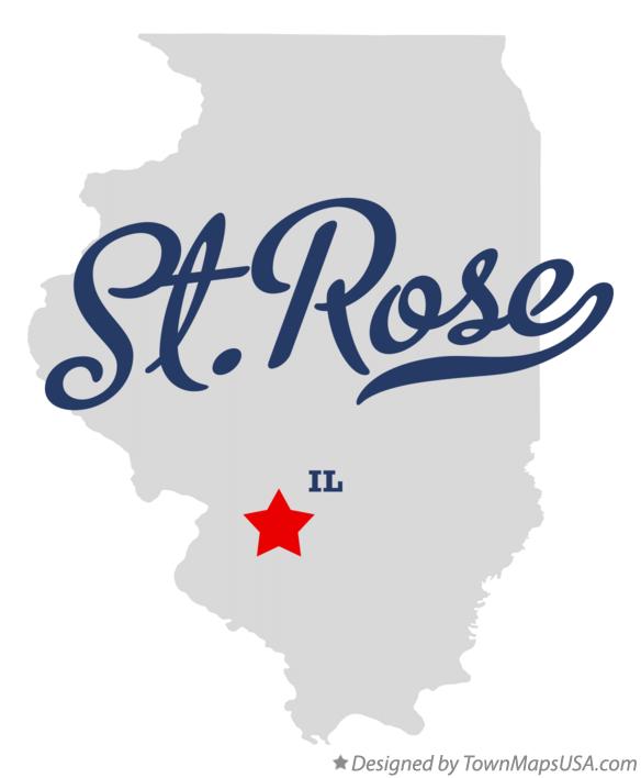 Map of St.Rose Illinois IL