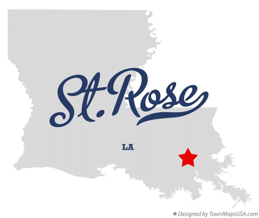 Map of St.Rose Louisiana LA