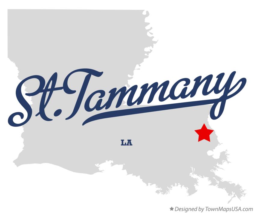 Map of St.Tammany Louisiana LA