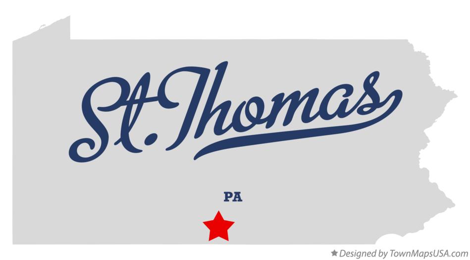 Map of St.Thomas Pennsylvania PA