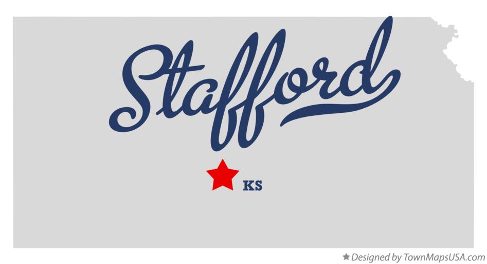 Map of Stafford Kansas KS
