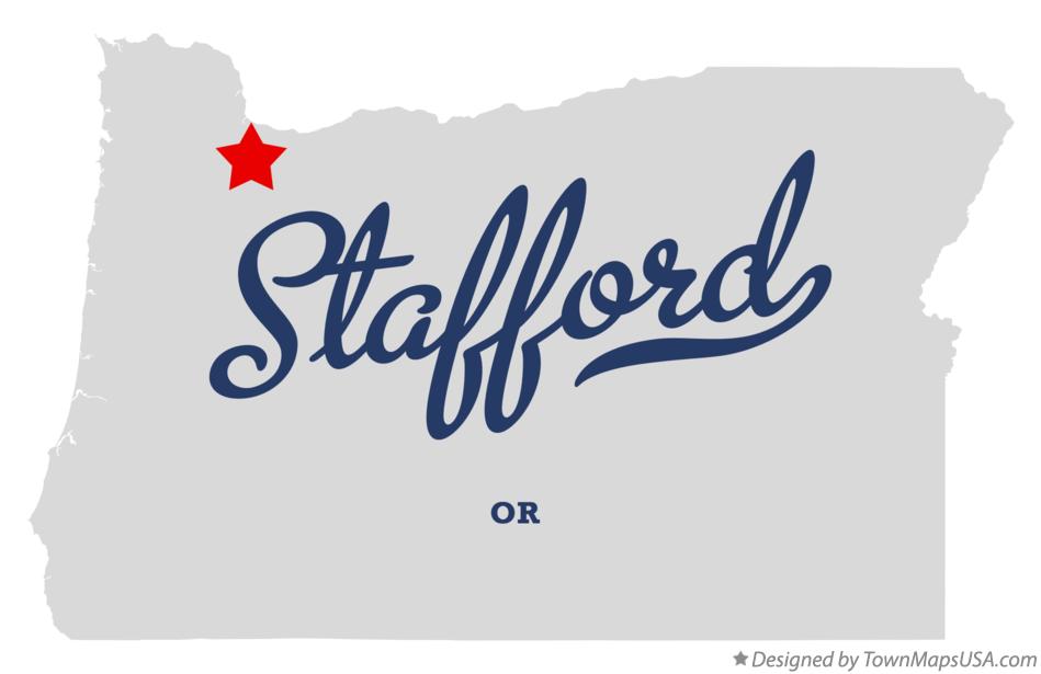Map of Stafford Oregon OR