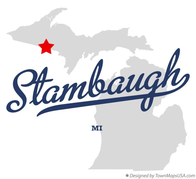 Map of Stambaugh Michigan MI