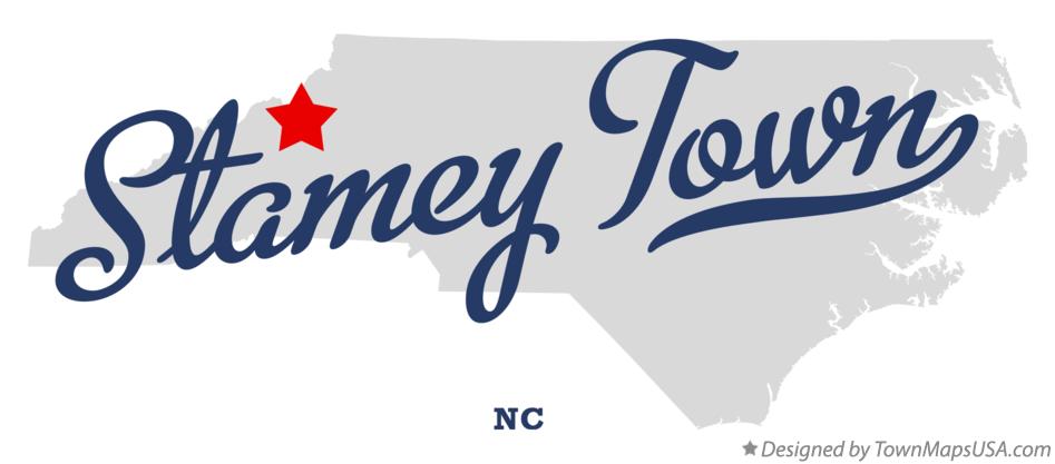 Map of Stamey Town North Carolina NC