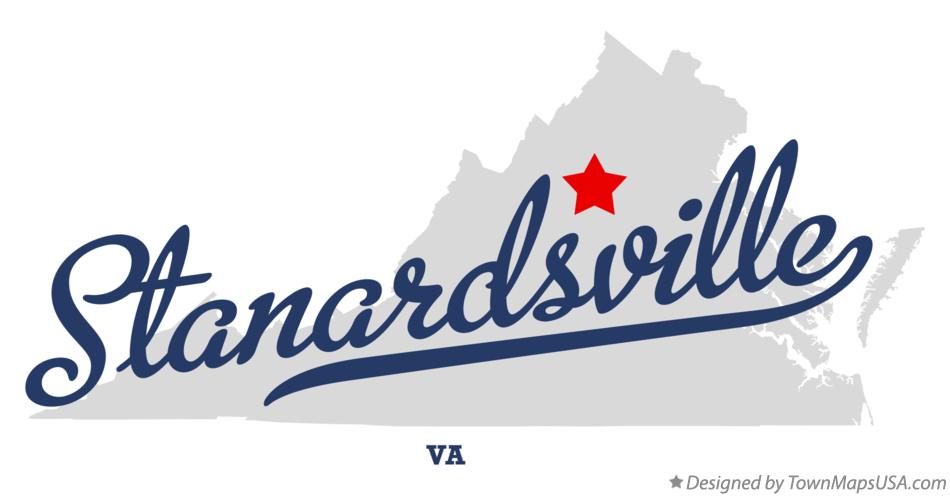 Map of Stanardsville Virginia VA