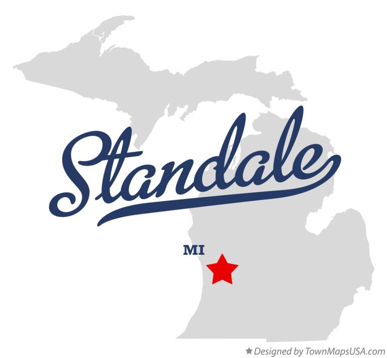 Map of Standale Michigan MI