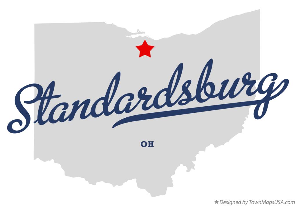 Map of Standardsburg Ohio OH