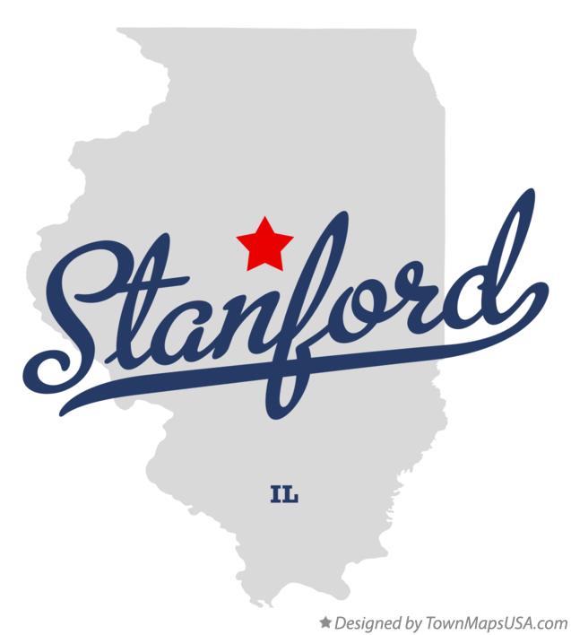Map of Stanford Illinois IL