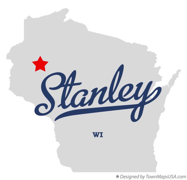 Map of Stanley Wisconsin WI