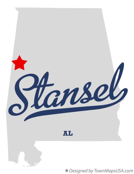 Map of Stansel Alabama AL