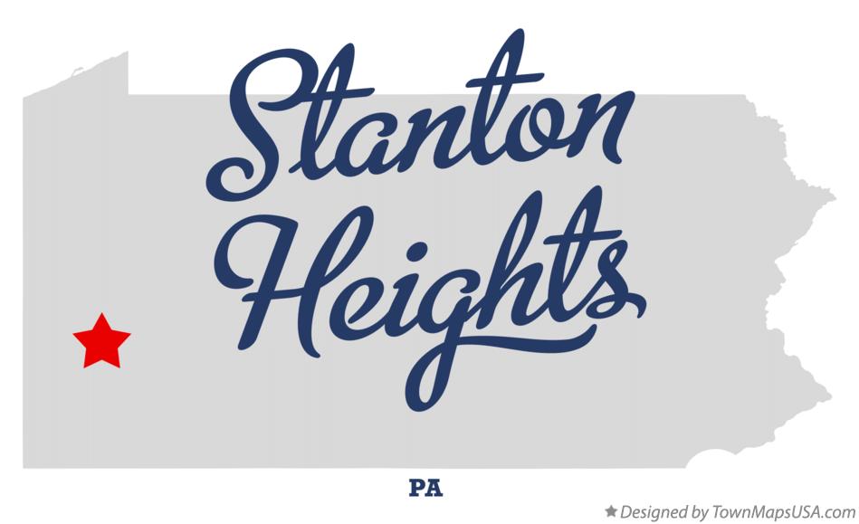 Map of Stanton Heights Pennsylvania PA