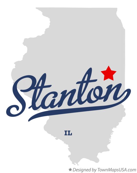 Map of Stanton Illinois IL