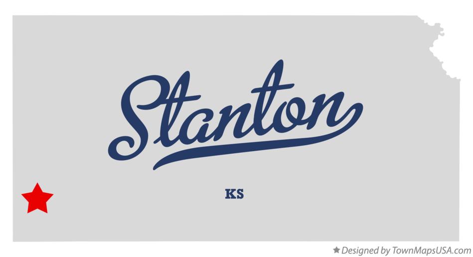Map of Stanton Kansas KS