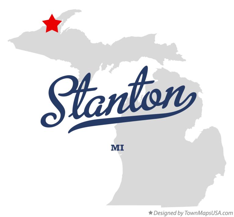 Map of Stanton Michigan MI