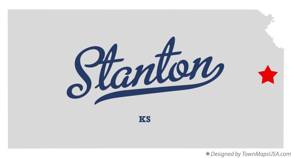 Map of Stanton Kansas KS