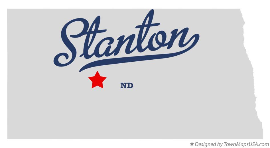 Map of Stanton North Dakota ND