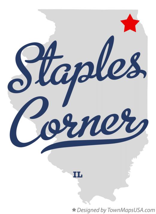 Map of Staples Corner Illinois IL