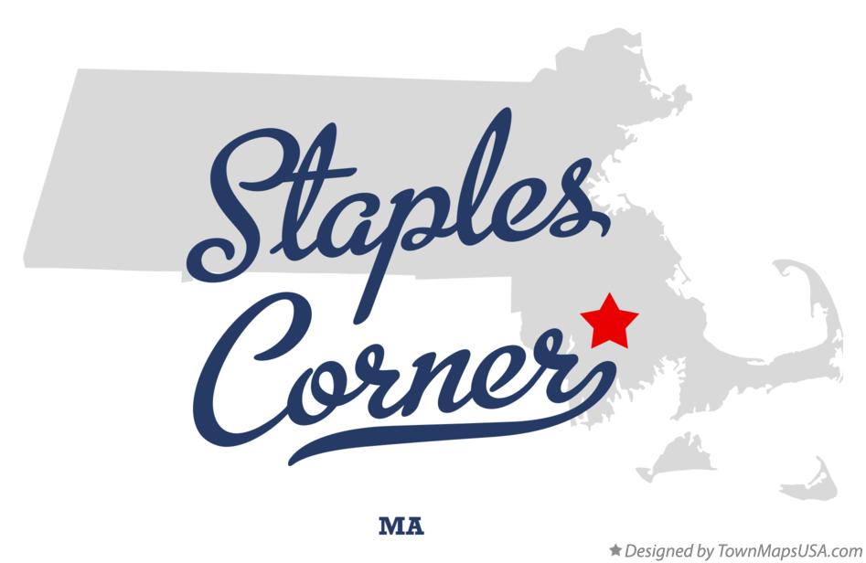 Map of Staples Corner Massachusetts MA