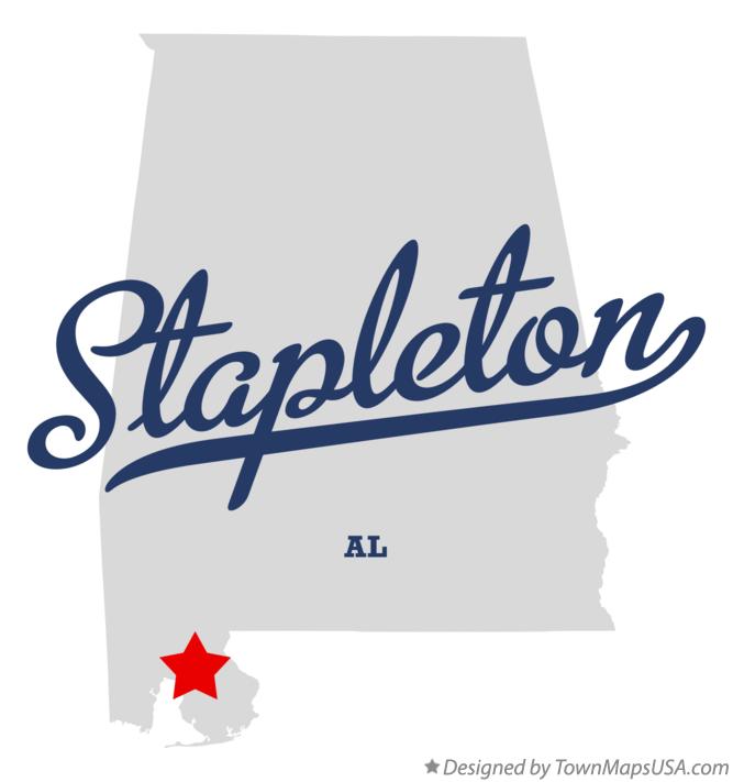 Map of Stapleton Alabama AL