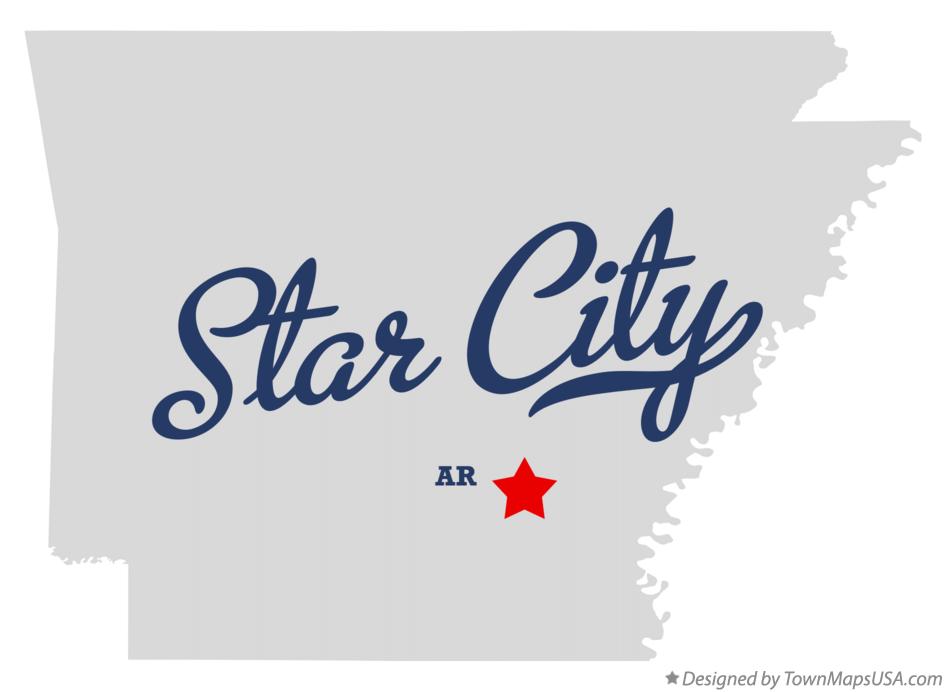 Map of Star City Arkansas AR