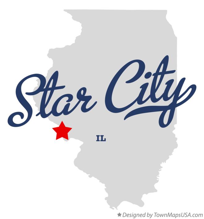 Map of Star City Illinois IL