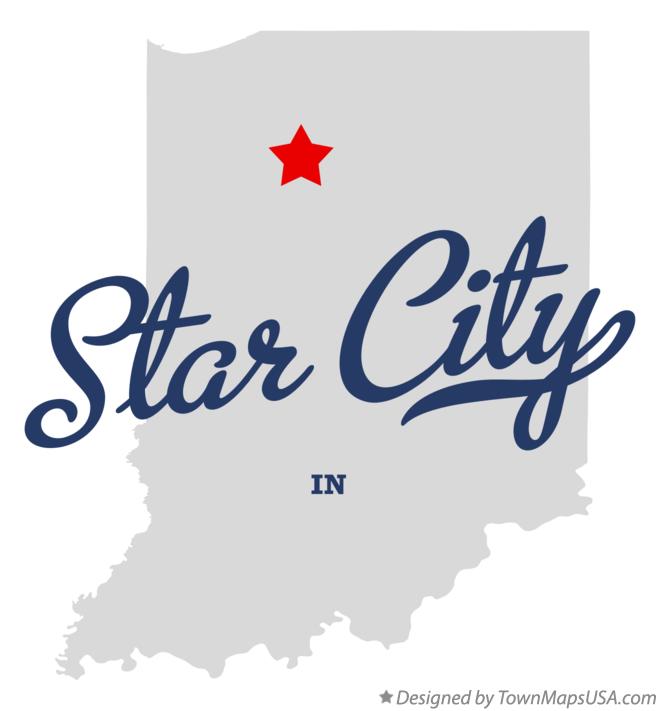 Map of Star City Indiana IN