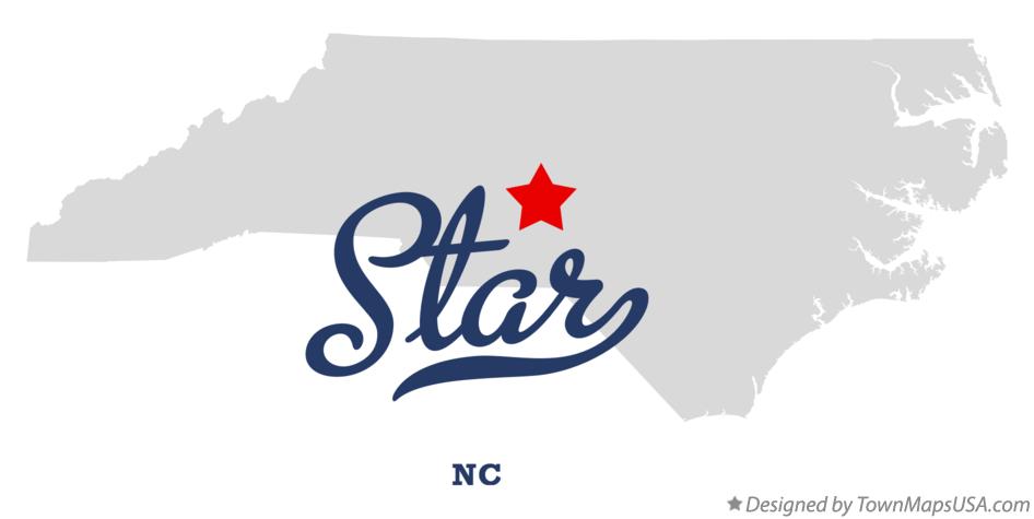Map of Star North Carolina NC
