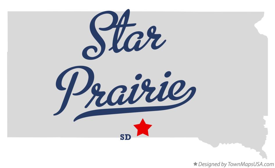 Map of Star Prairie South Dakota SD