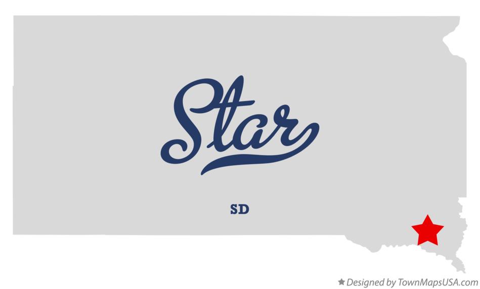 Map of Star South Dakota SD