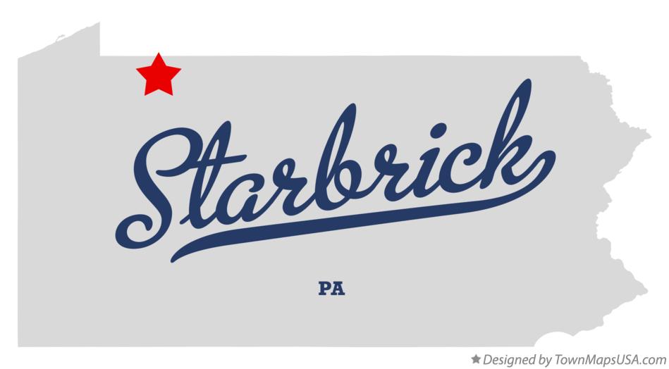 Map of Starbrick Pennsylvania PA