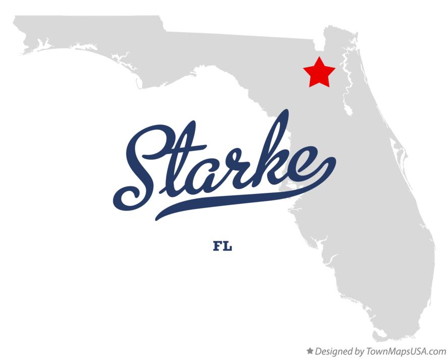 Map of Starke Florida FL