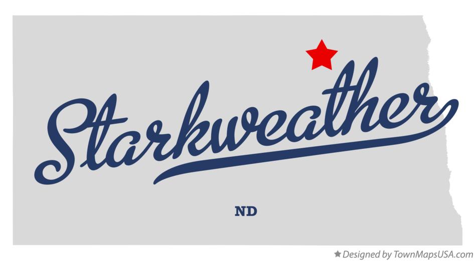 Map of Starkweather North Dakota ND