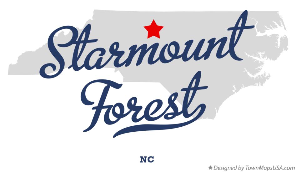 Map of Starmount Forest North Carolina NC