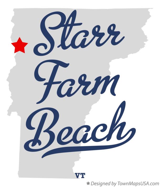 Map of Starr Farm Beach Vermont VT