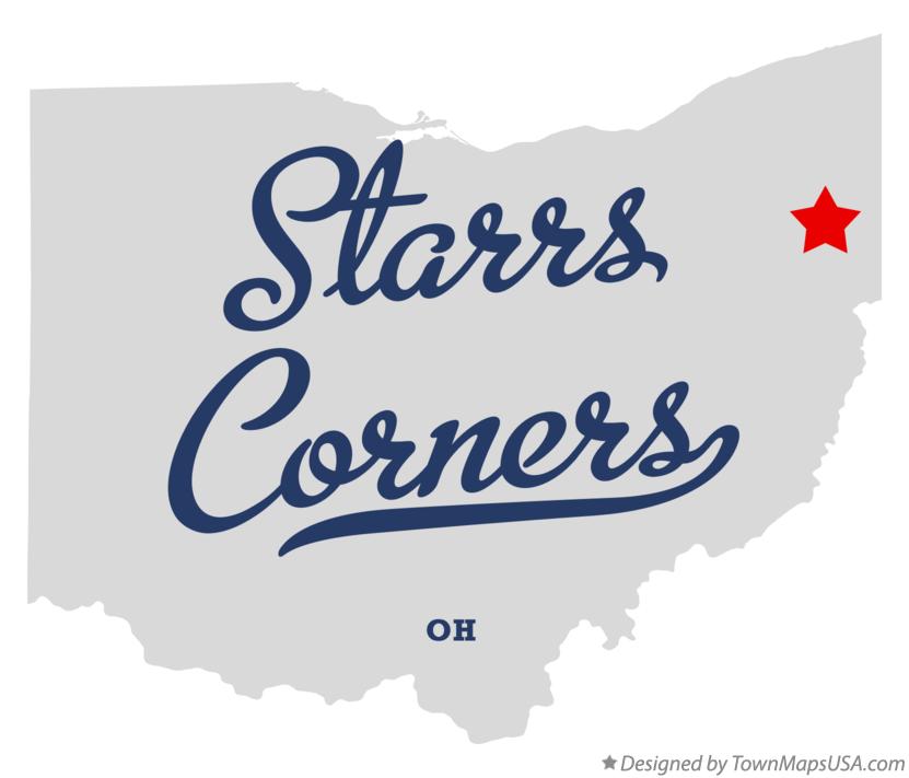 Map of Starrs Corners Ohio OH
