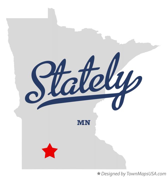 Map of Stately Minnesota MN