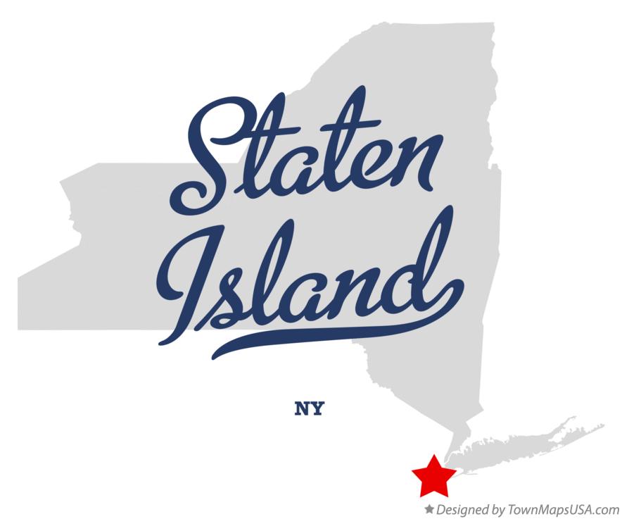 Map of Staten Island New York NY
