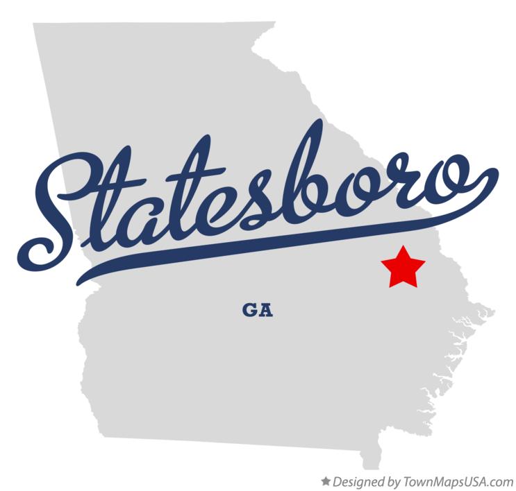 Map of Statesboro Georgia GA