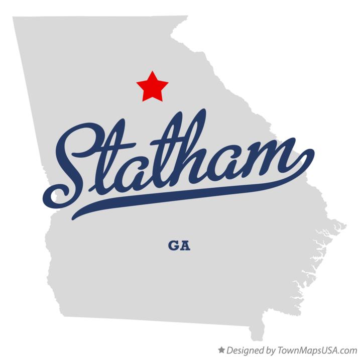 Map of Statham Georgia GA